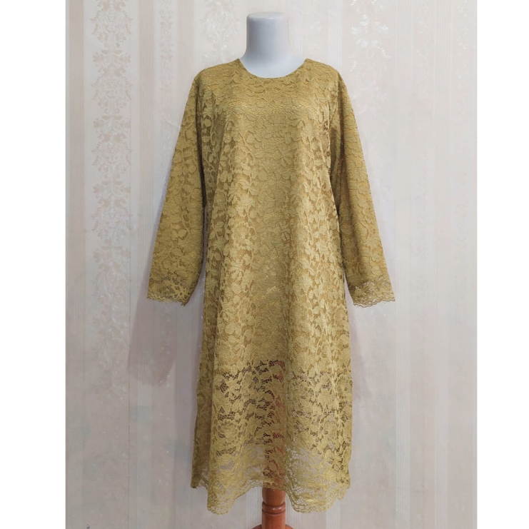 TUNIK BROKAT/BROKLAT/BRUKAT/WISUDA/KONDANGAN/HITAM-NAVY-LAVENDER-PINK-LIME/BROKAT LACE CORD/ JUMBO