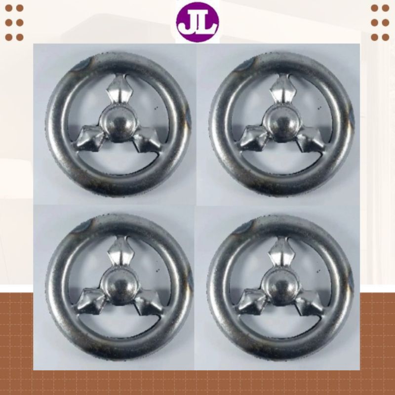 Ring Bintang 3 Tampilan 2 Muka Bolak Balik Aksesoris Ornamen Pagar Besi Tralis Kanopi Railing Tangga