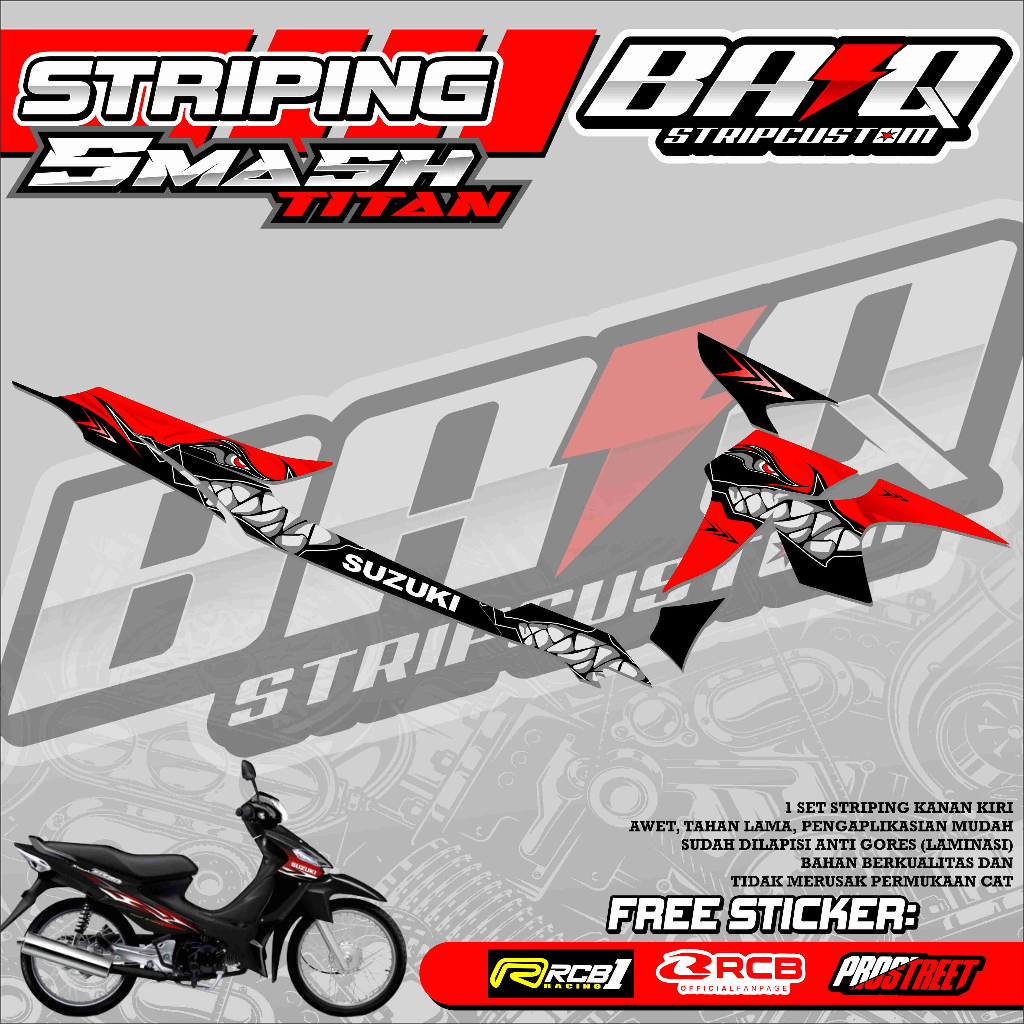 STICKER STRIPING SMASH TITAN - STRIPING SMASH TITAN PREMIUM GRAFIK 05
