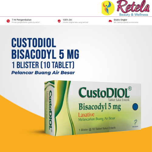 Custodiol Tablet - Obat Melancarkan Buang Air Besar (Bisacodyl) / Pelancar BAB / Sembelit