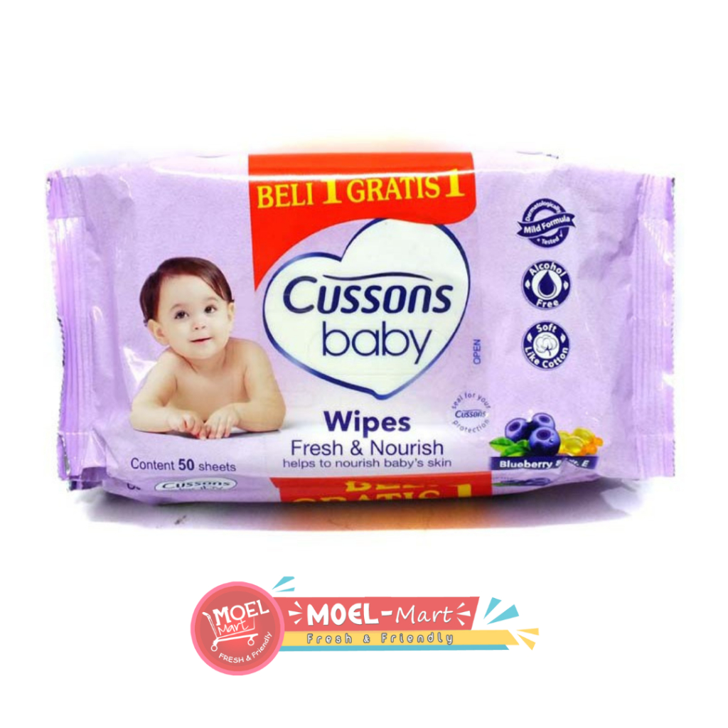 CUSSONS Baby Wipes Fresh &amp; Nourish 50 Sheets