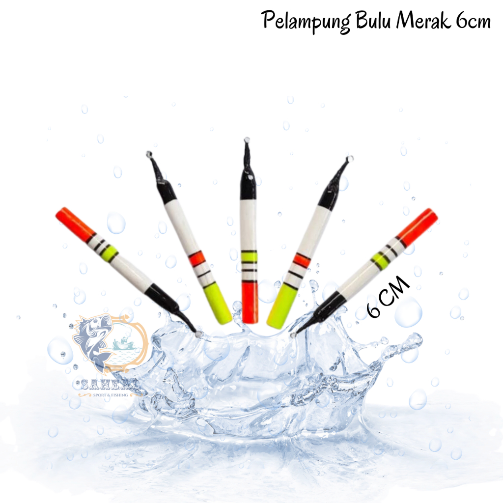 Pelampung Pancing Bulu Merak 6CM (1Pcs) / Kumbul Ikan Mas Bulu Merak