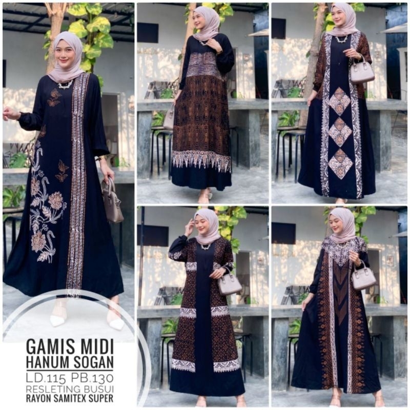 GAMIS BATIK CAP  ENCIM SHOFIYA SOFT COLET BABAR PINDO