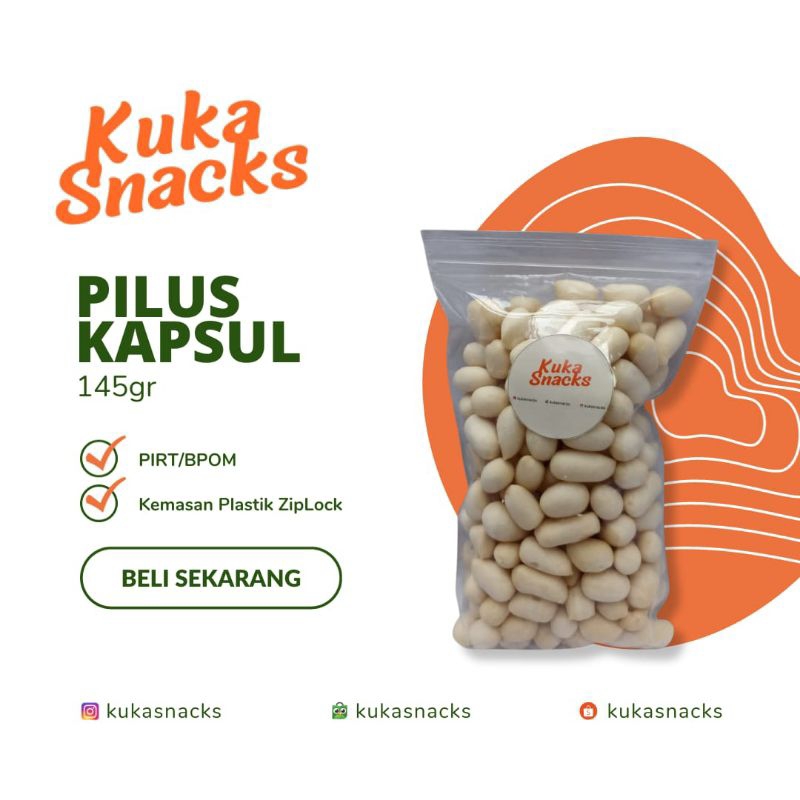 

Pilus Kapsul Kuka Snacks / Pilus Kapsul Putih Original