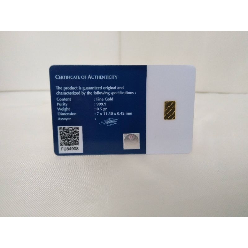 Emas Logam Mulia UBS 0,5 0.5 gr gram press model baru