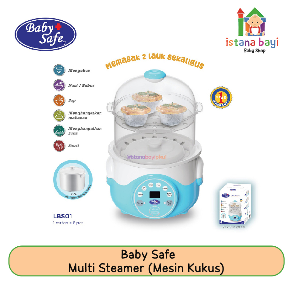 Baby Safe Multi Steamer LBS01 - Steamer Mpasi bayi