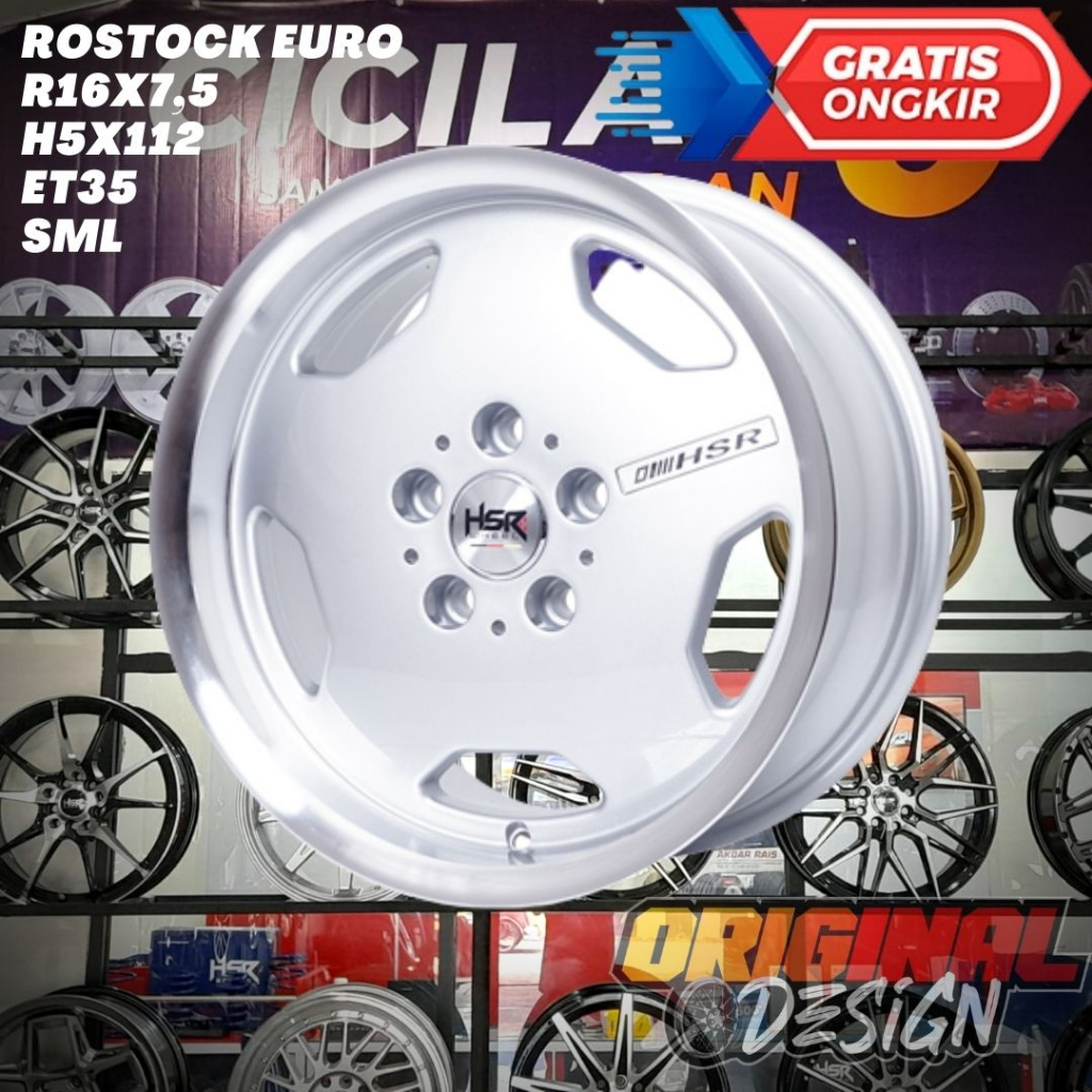 Velg Mobil Ring 16 HSR ROSTOCK EURO R16 UNTUK APV LUXIO GRANDMAX ERTIGA