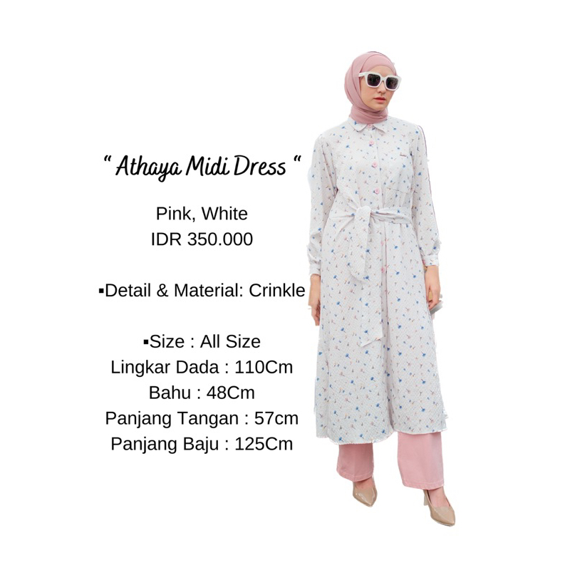 Second Sign Athaya Midi Dress - Tunik Muslim Terbaru