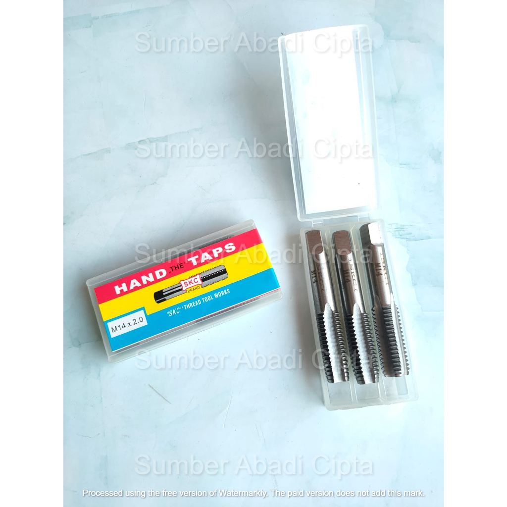 M 14 x 2 MM Mata Hand Tap Bor Pembuat Ulir Derat Drat Baut M14 x 2mm