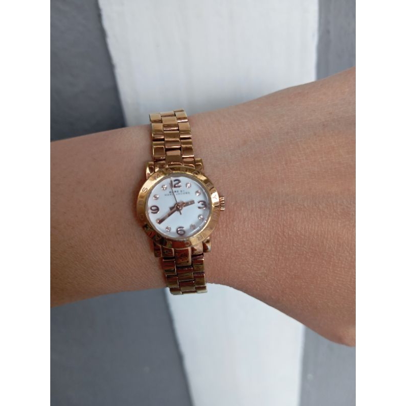 preloved jam tangan marc jacobs rose gold