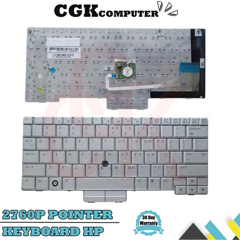 Keyboard Laptop Hp EliteBook 2710 2730 2710P 2730P SILVER POINTER