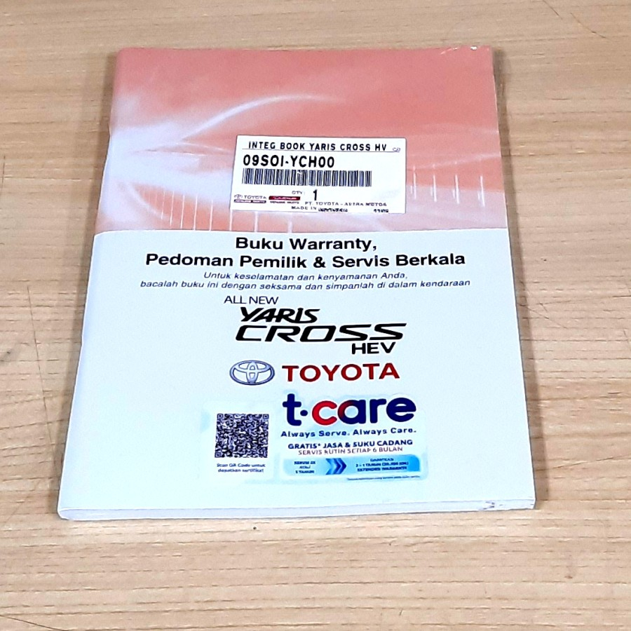 Buku Manual Pedoman Owner Book Manual New Yaris Cross Original Toyota