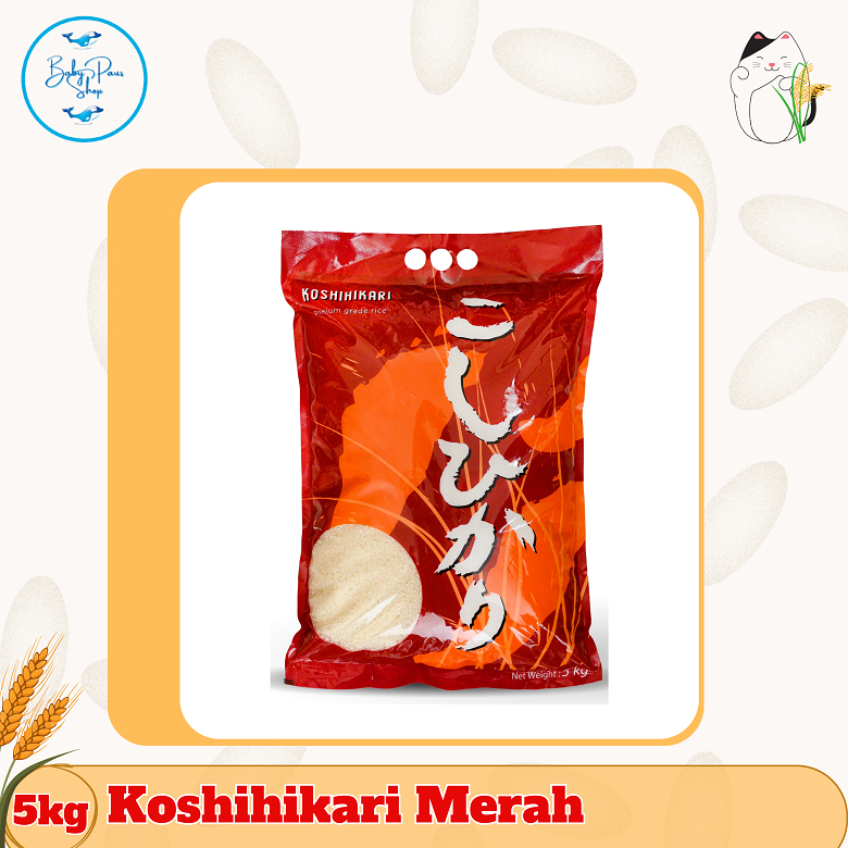 

Beras Jepang Premium Koshihikari Merah 5KG | babypausshop