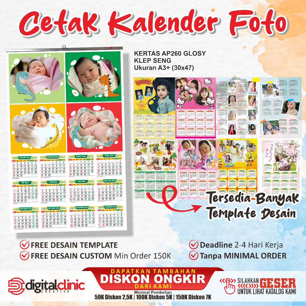 

Kalender Dinding Custom Foto Sendiri Karakter Free Desain MURAH BERKUALITAS
