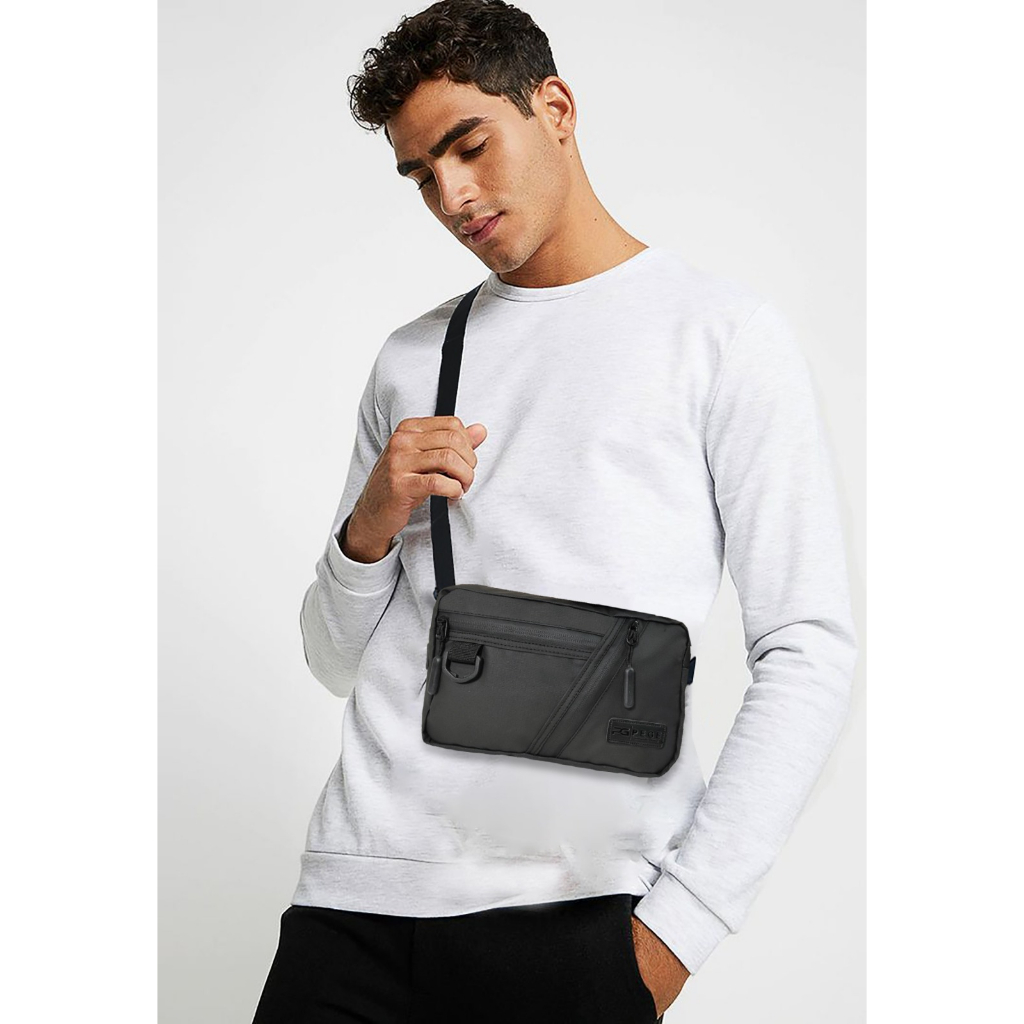 DISKON TAS SELEMPANG BAHU PRIA PEGE CYRANO MODEL 2IN1 ANTI AIR BAHAN BIMO WATERPROOF BISA SLEMPANG