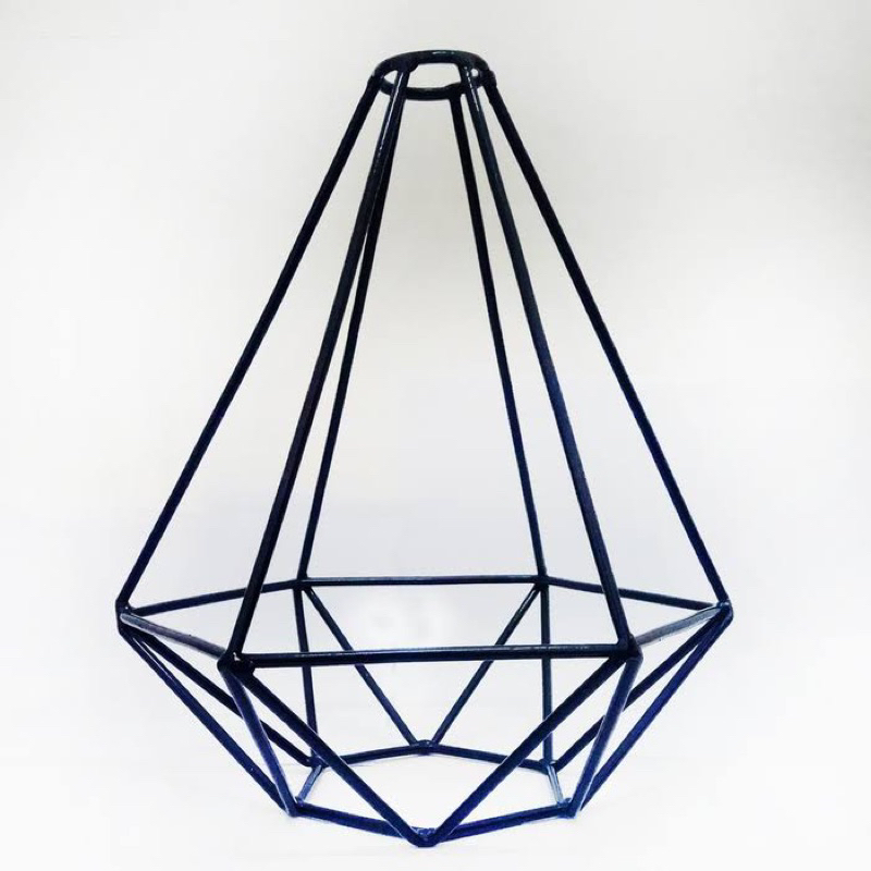 Kap lampu gantung diamond industrial cafe