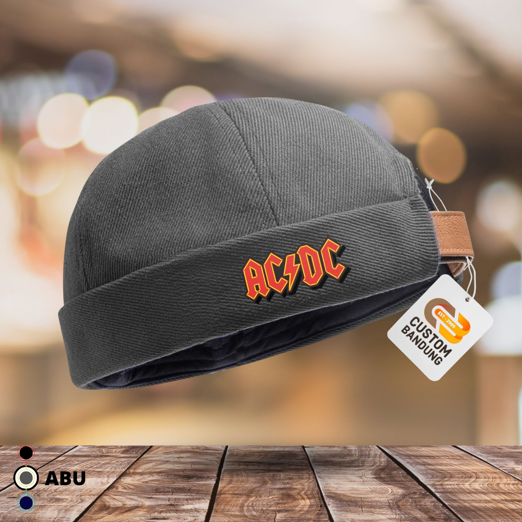 Peci Miki Hat Topi Pria ACDC Peci Miki hat Topi Miki hat Anak &amp; Dewasa Topi Brimless Premium