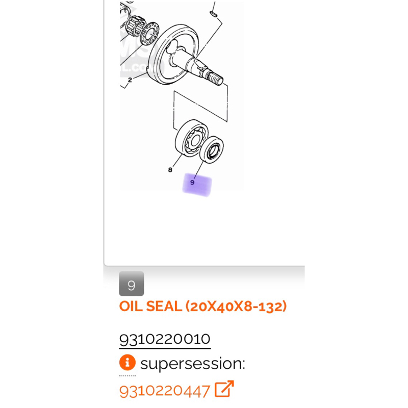 Seal sil kruk as kiri magnet yamaha l2g l2s ls3 l2 super l2sn yb100 nos skf