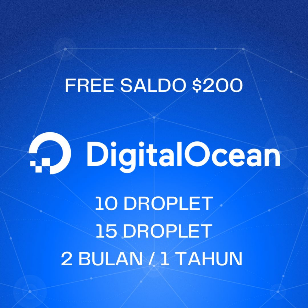 DIGITAL OCEAN DO PANEL LIMIT 10 DROPLET SALDO $200 VPS RDP