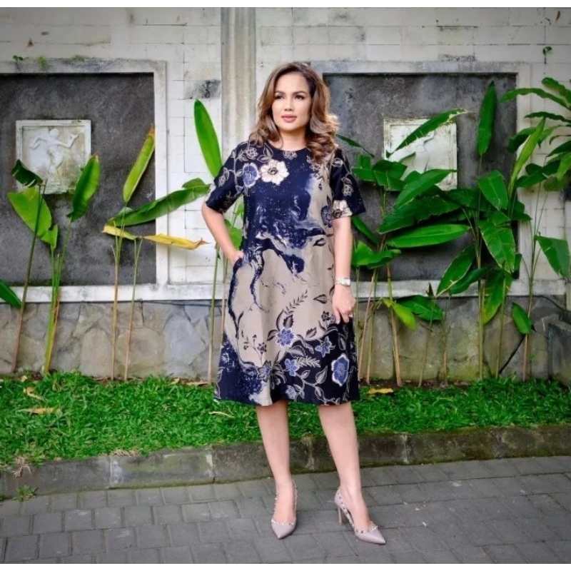 dress selutut dress lengan pendek batik solo atasan batik batik natal baju natal