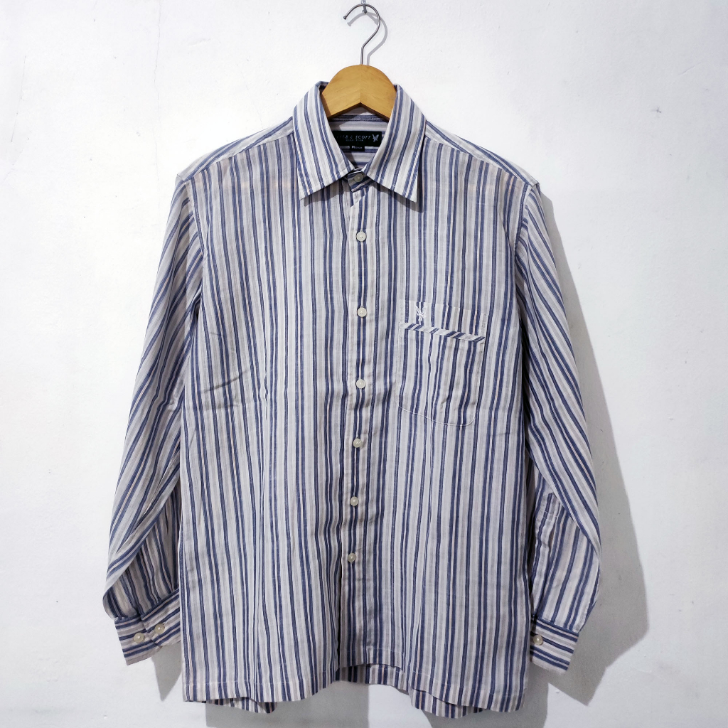 Kemeja Pria Lengan Panjang Kemeja Kerja Formal Lyle and Scott Original