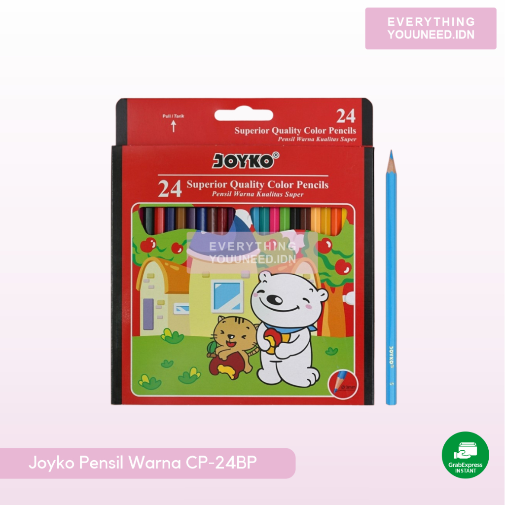 

Joyko Pensil Warna Superior Quality Color Pencils Hexagonal Grip PB CP-24PB