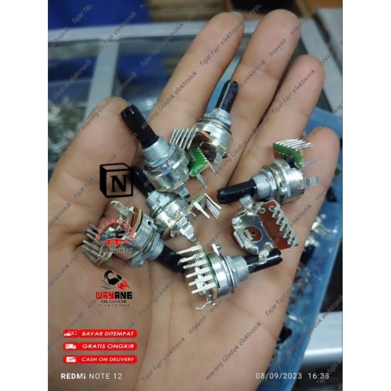 Potensio Polytron 6 Pin 1 Pin CT Drat 50 kilo Volume Speaker B503