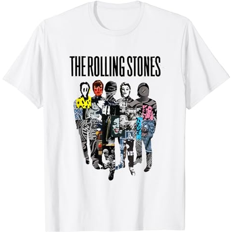 Baju kaos distro Rolling Stones Official Silhouette Collage T-Shirt