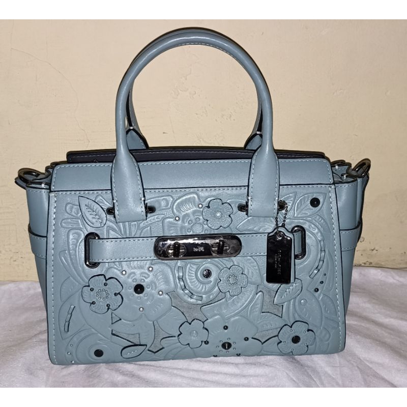 Preloved Tas Coach Swagger Tea Rose