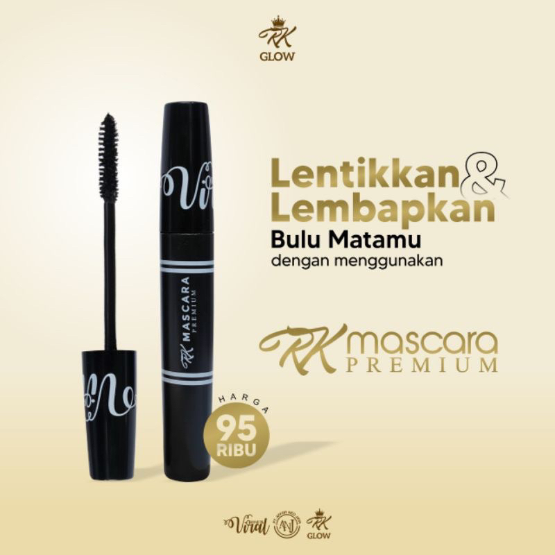 Rk Maskara - Rk Glow Maskara Premium Melentikan & Melembabkan Bulu Mata - Eyeliner Rk Glow