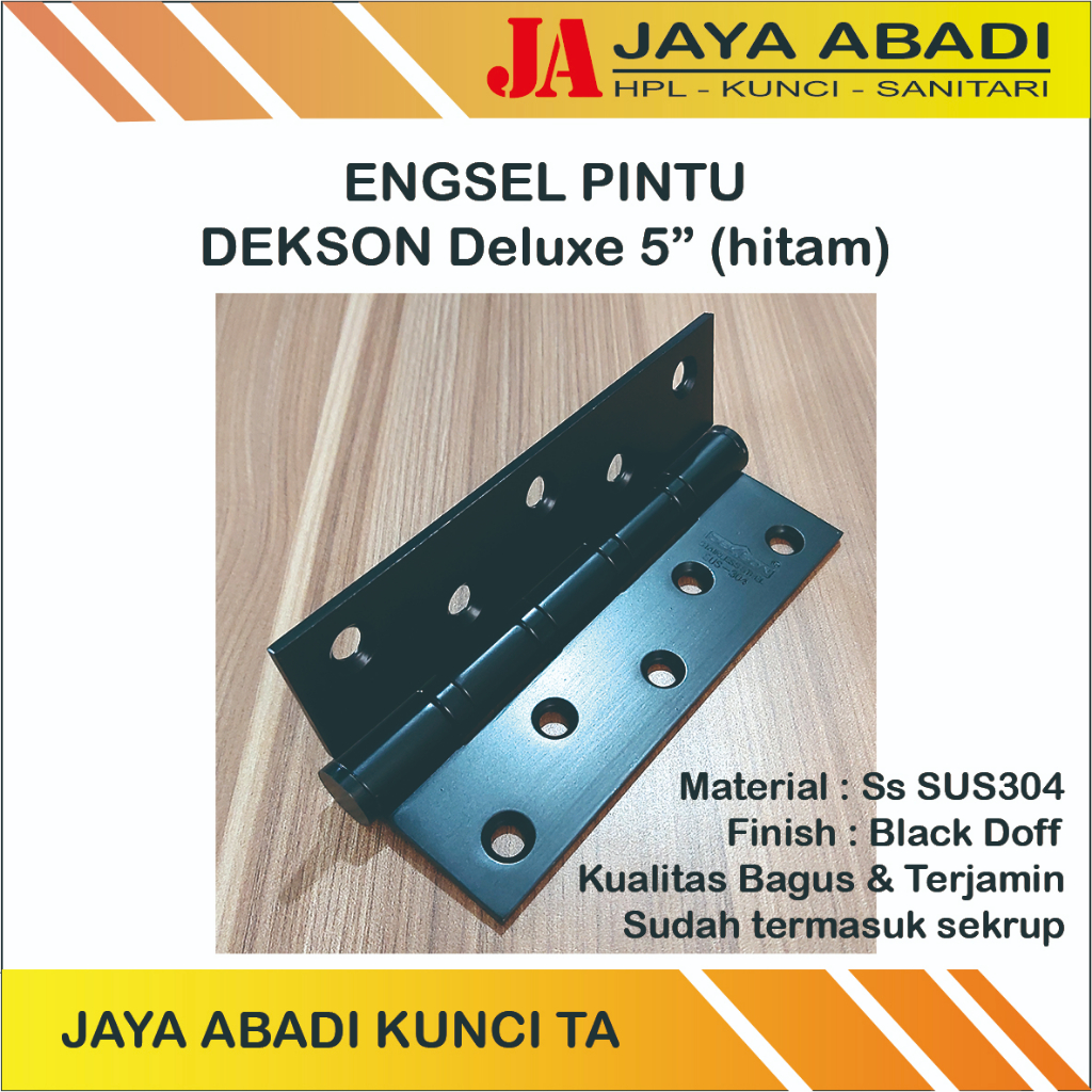 ENGSEL PINTU/JENDELA DEKSON DELUXE BLACK 5 INCH/3 INCH