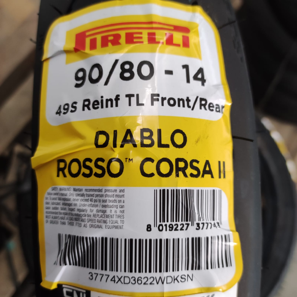 Ban Pirelli Diablo Rosso Corsa II 2 90/80 ring 14