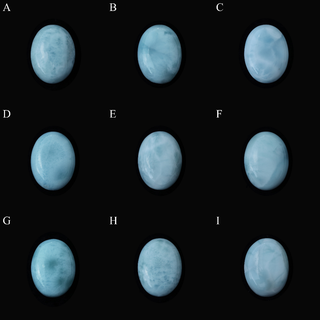 NATURAL LARIMAR UKURAN 12x16 mm OVAL MULUS | NATURAL LARIMAR BENTUK OVAL DIAMETER 12X16 mm | LARIMAR