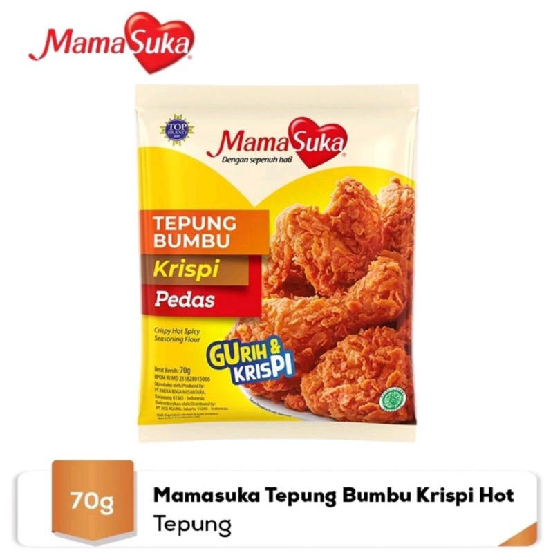

70 gram mama suka Tepung Bumbu Krispi Pedas