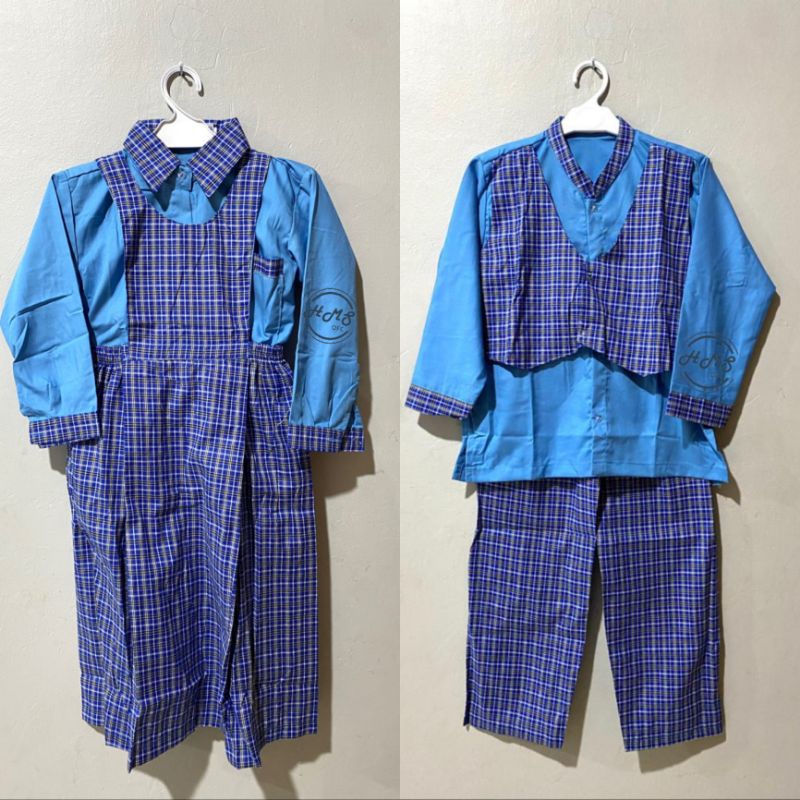 baju seragam, muslim TK/TPQ kodok biru baby