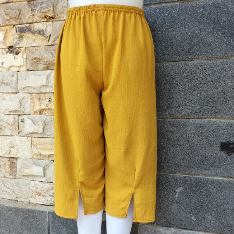 Celana Kulot 7/8 dewasa Cringkel airflow premium belahan Depan,