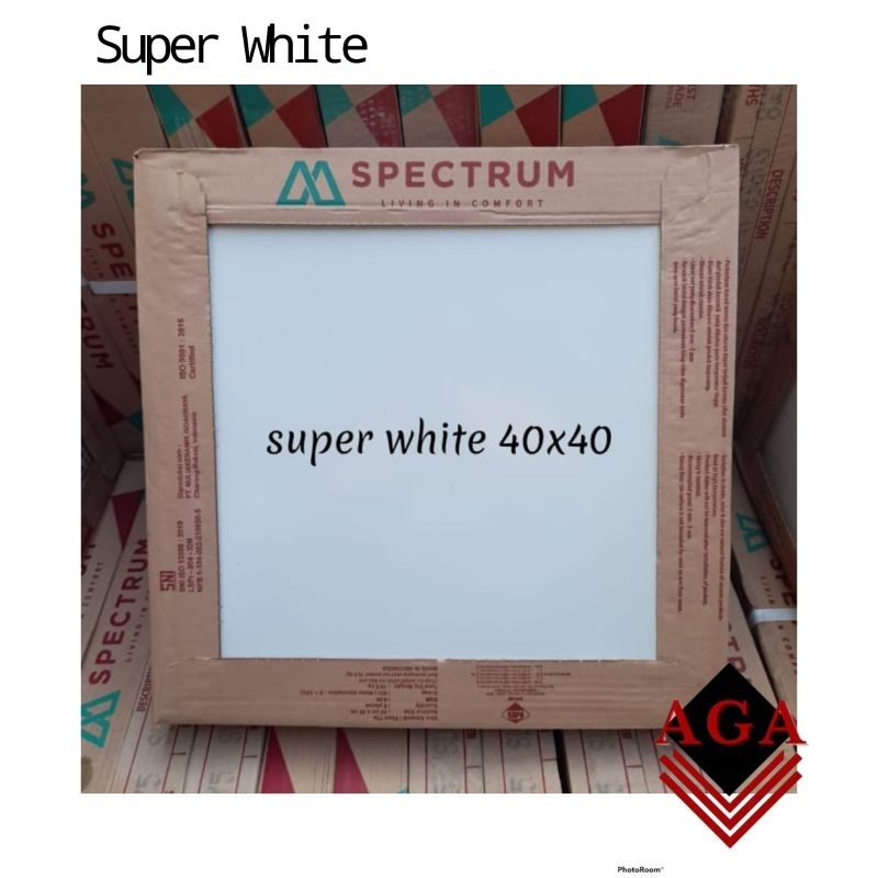 KERAMIK LANTAI 40X40 PUTIH POLOS