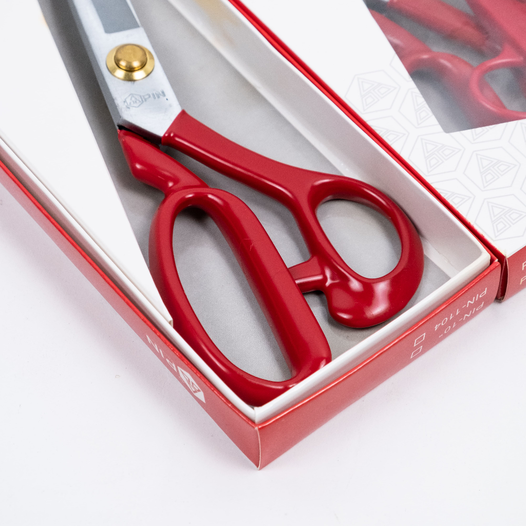 RK Gunting Kain / Gunting Potong Bahan Kain 10" Merah PIN / PIN-1104