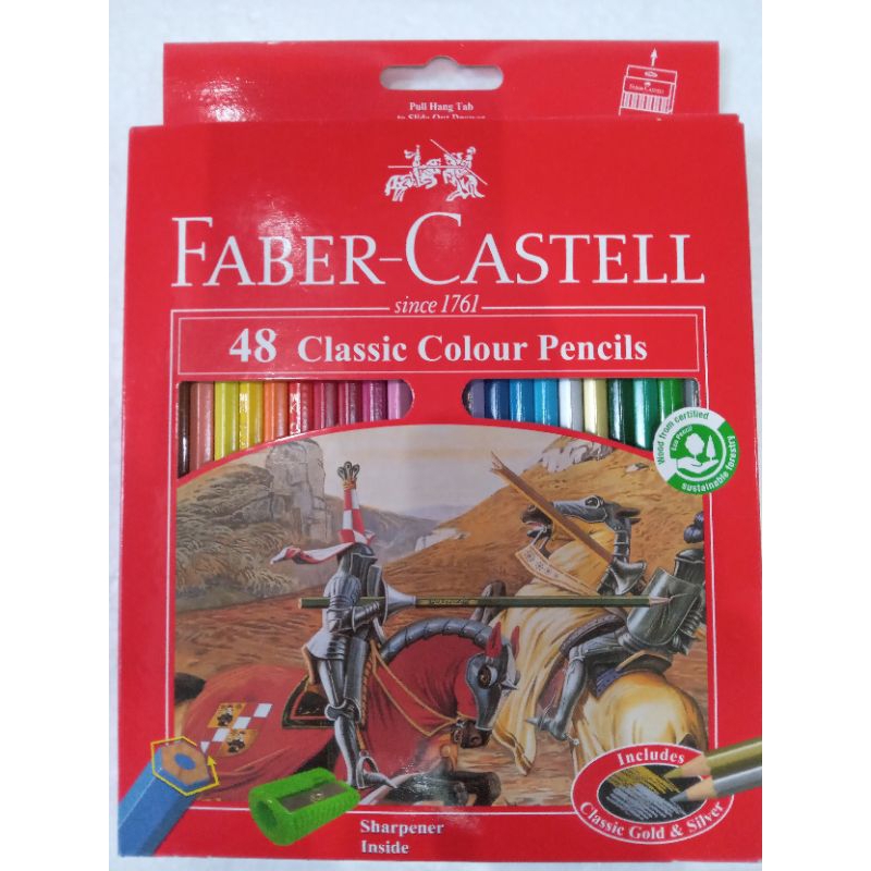 

KLIR KAYU CLASSIC 48 WARNA MERK FABER CASTEL ,PENSIL WARNA WARNI SPOTLIGHT ,PENSIL KAYU WARNA WARNI