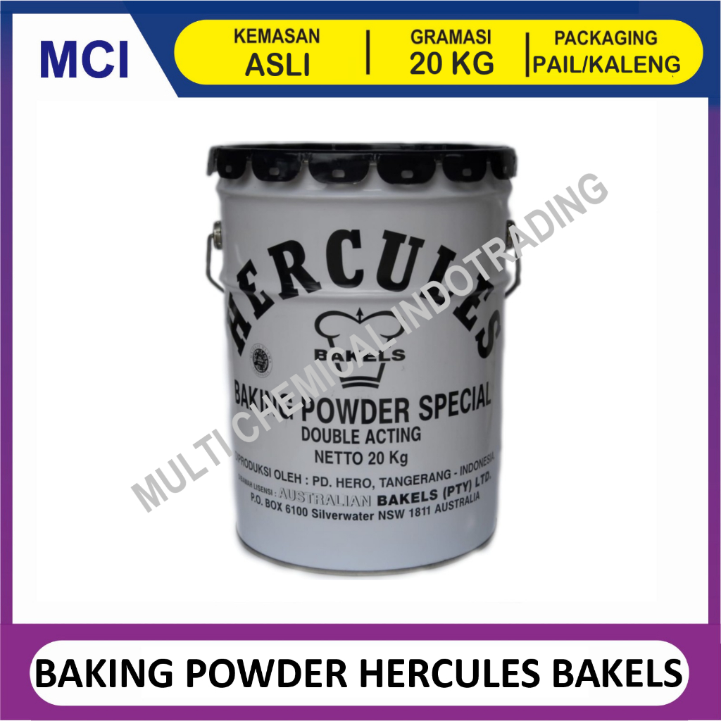

BAKING POWDER SPECIAL HERCULES BAKELS DOUBLE ACTING - 1 PAIL 20 KG
