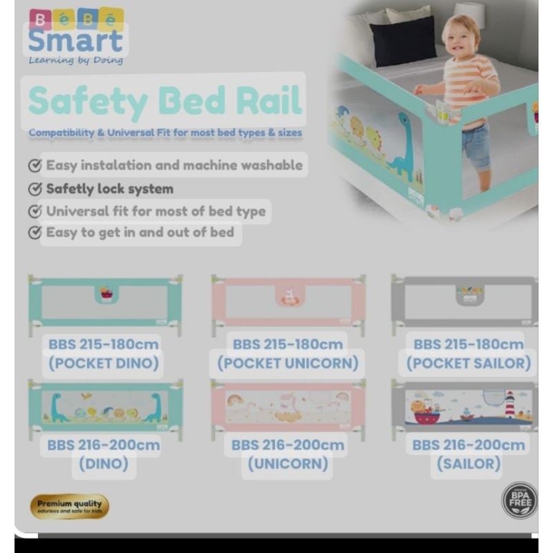 Bebe smart foldable safety bed rail