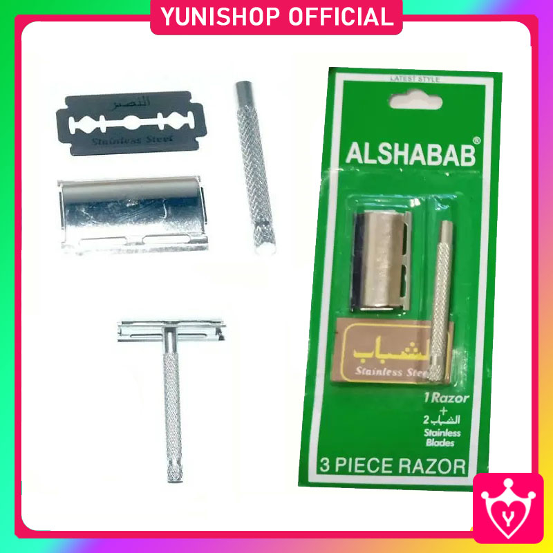 Alat Cukur Besi Original Stainless Steel Cukuran Kumis Jenggot Jadul Klasik Razor TV-100