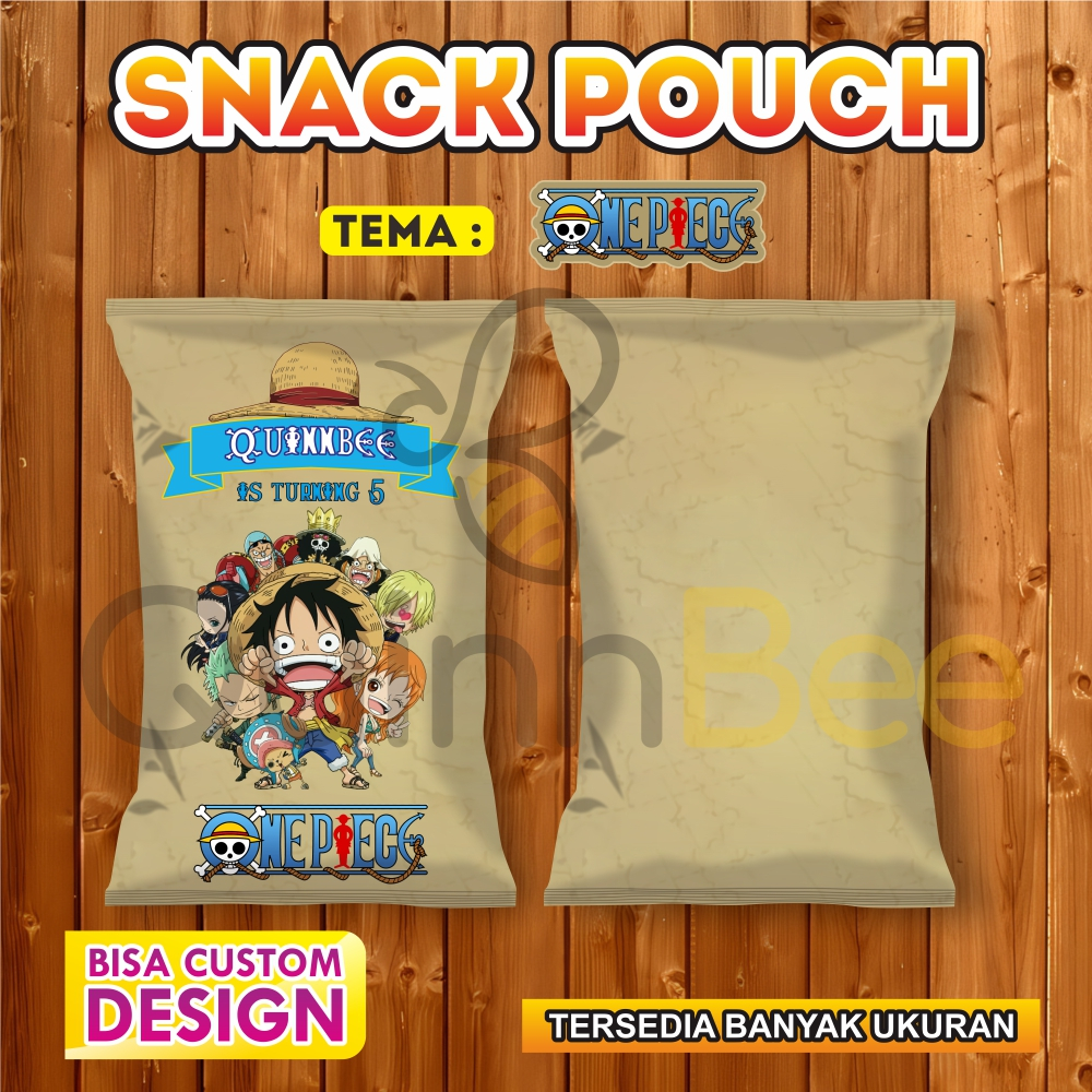 

Snack Pouch Jumbo|Pouch Ultah|Kemasan Snack Ulang Tahun|Birthday Snack Pouch (Gratis Design) - ONE PIECE - LUFFY - CHOPPER