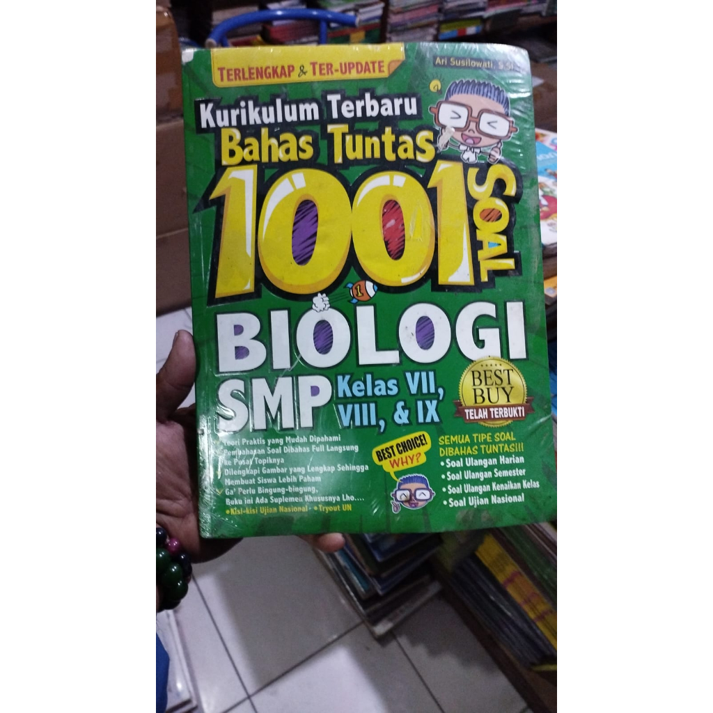 BUku Kurikulum Terbaru Bahas Tuntas 1001 Soal Biologi SMP Kelas VII VIII & IX Ari Susilowati /Pustak