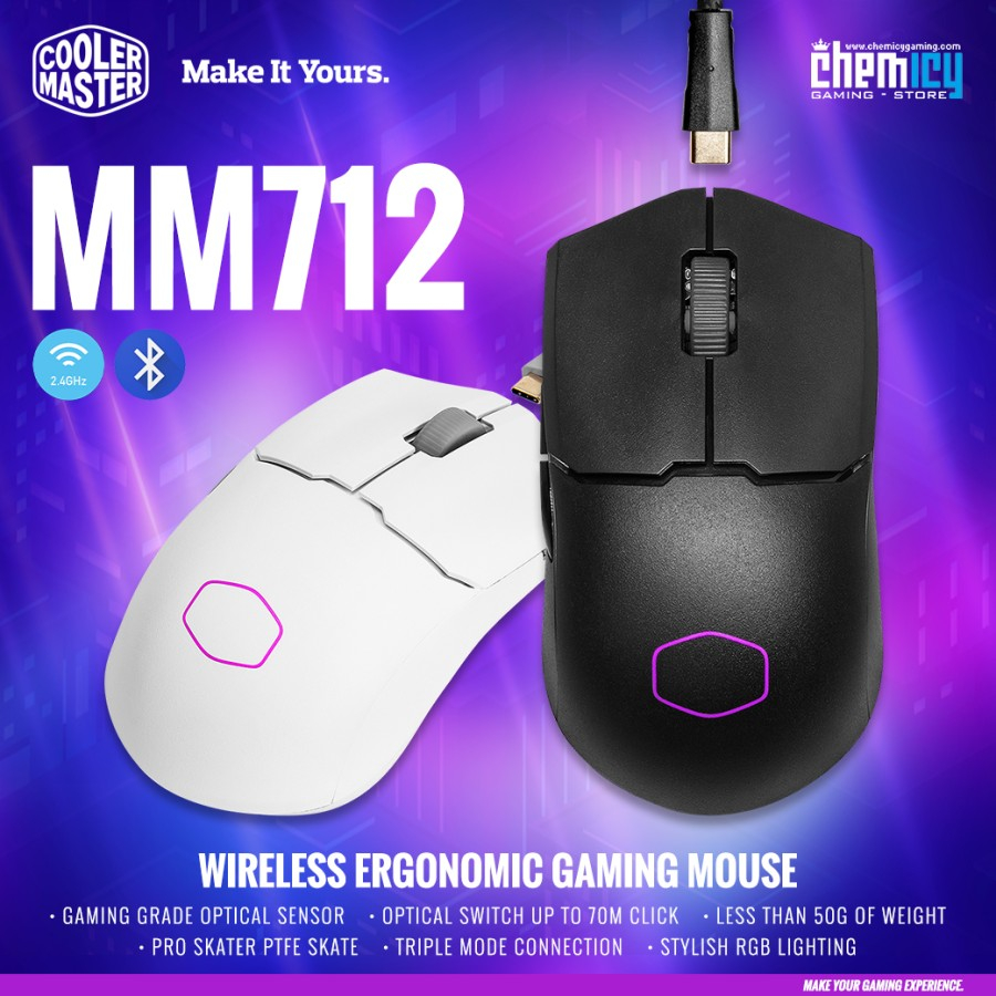 Cooler Master MM712 / MM-712 Wireless Gaming Mouse
