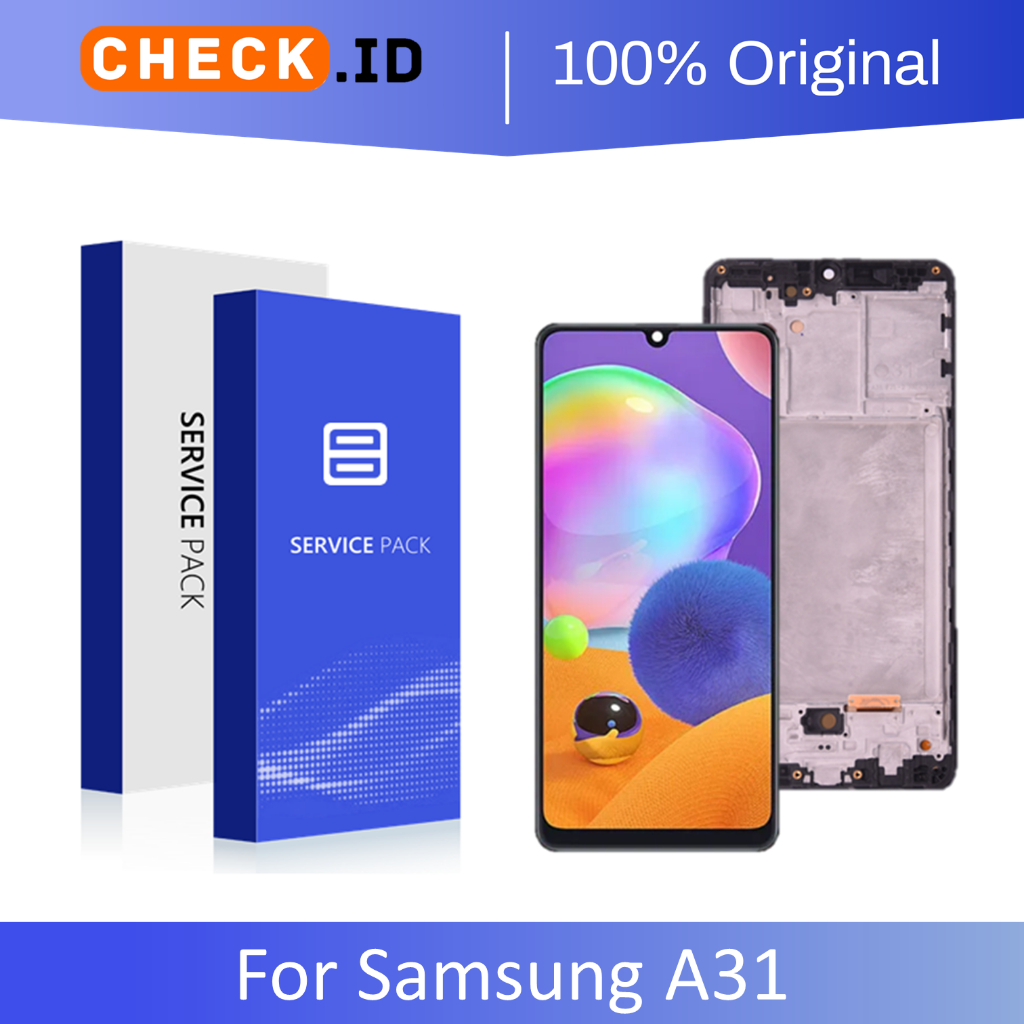 [ CHECK.ID ] LCD + FRAME SAMSUNG A31 SM-A315G ORIGINAL SUPER AMOLED