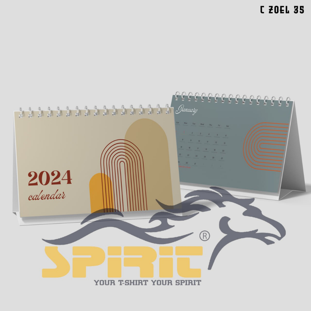 

Kalender Duduk Tahun 2024 / Kalender Meja Tahun 2024 ILUSTRATION Full Color
