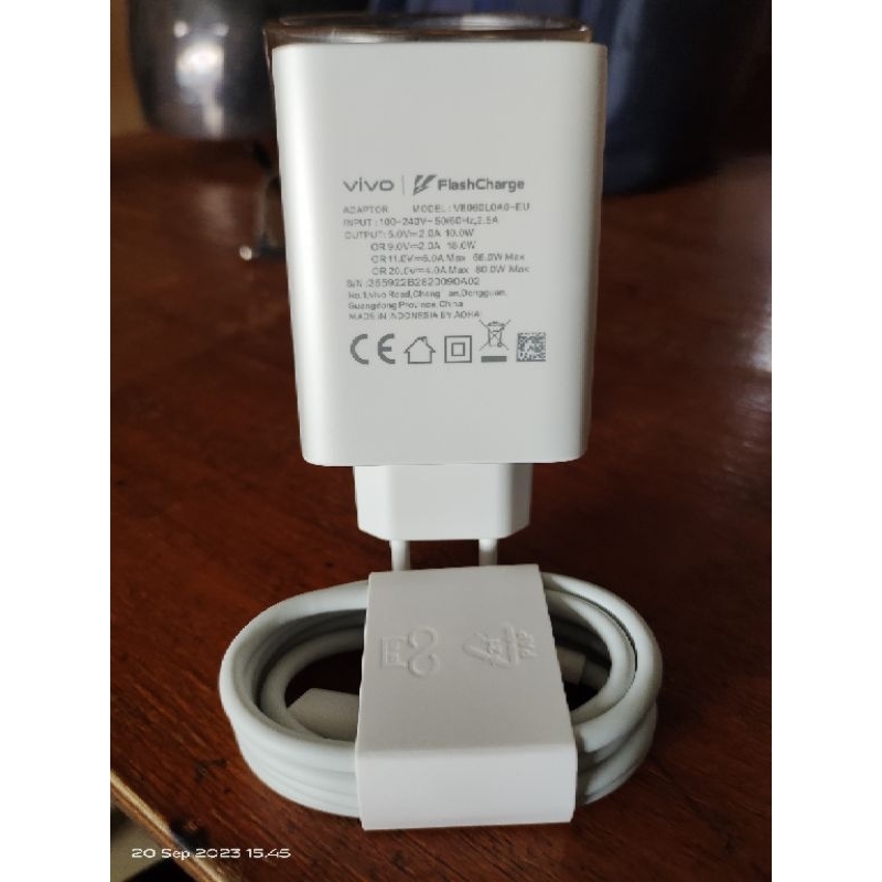 CHARGER ORIGINAL VIVO 80 WATT 100 PERSEN