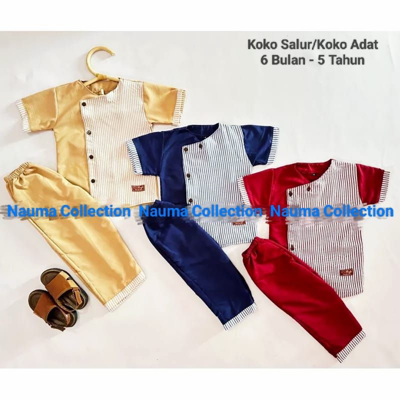 SETELAN BAJU KOKO LURIK ANAK BAYI 6 BULAN - 5 TAHUN / KOKO ADAT
