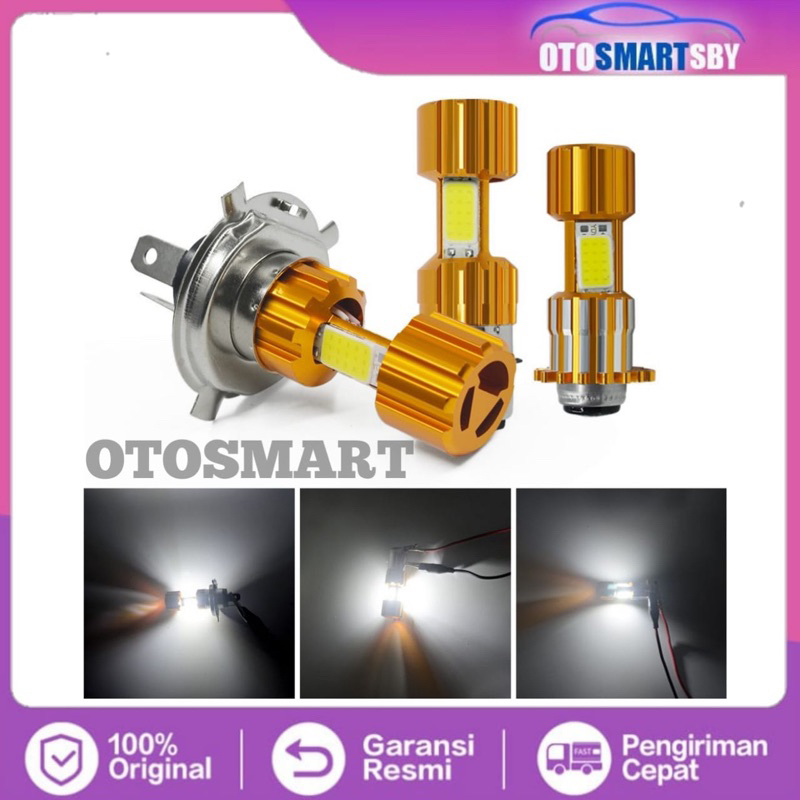 Lampu Led motor H4 / 3 Sisi COB